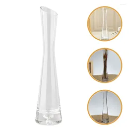 Vases Small Vase Flower Glass Container Bud Bevel Tabletop Decor Decoration Room