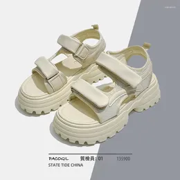 Dress Shoes 2024 Summer Platform Flat Sandals Women Light Non-slip Beach Cute For Comfort Gladiator Sandalias Mujer