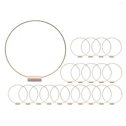 Decorative Flowers 20 PCS 12 Inch Metal Floral Hoop Centrepieces For Table Wreath Ring With Place Card Holders Wedding
