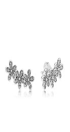 Dazzling bouquet earrings for 925 sterling silver with CZ diamonds elegant temperament wild ladies earrings with box free shipping5220739