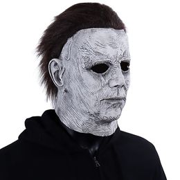 Halloween Michael Myers Killer Mask Cosplay Horror Bloody Latex Masks Helmet Carnival Masquerade Party Costume Props 240517