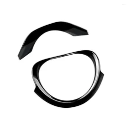 Window Stickers 2Pcs For Vezel -V 2024 Interior Car Glossy Black Steering Wheel Panel Cover Trim Decoration Frame