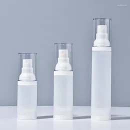 Storage Bottles Empty 20ml 30ml 50ml Airless Pump Lotion Matte Clear Plastic Vacuum Bottle For Cosmetics Packaging Tube