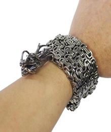 Link Chain 85LB Outdoor Dragon Back Defence Whip Stainless Steel Titanium Keel Bracelet Necklace Waist1631596