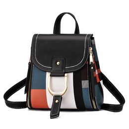 2020 New High Quality PU Leather Women Backpack Bag Shoulder School Bag for Girls Teenage Multi-use Daypack Knapsack Hand Bag Crossbody 3283
