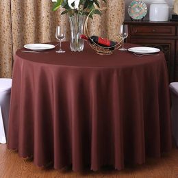 Table Cloth A248Wedding Round Tablecloth Wedding Solid Colour White Polyester