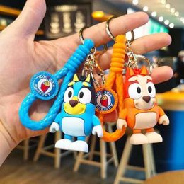 Other Toys Cartoon Blue Family Doll Creative Car Chain Keychain Bag Pendant Exquisite Mini Gift Childrens Backpack Pendant Couple Gift s245176320