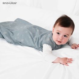 Sleeping Bags Insular Baby Sleep Sack Sleepping Bag Unisex Sleeveless 100% Cotton Wearable Bedding Blanket Suit Summer Soft For Baby Toddler Y24051716HW