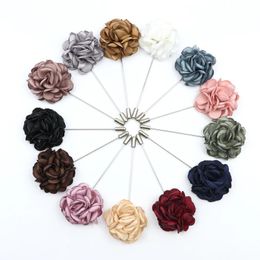 Brooches Vintage Flowers Floral Fabric Pins Casual Jewelry Gifts For Women Party Suit Dress Brooch Pink Blue Accessories