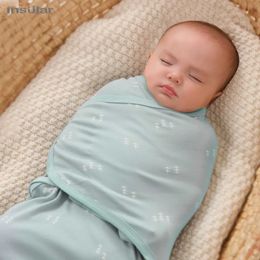 Sleeping Bags Baby Sleeping Bag Newborn Swaddle Up Envelope Cocoon Wrap Swaddle Soft Anti Startle Jump Sleep Blanket Baby Blankets Three-piece Y240517