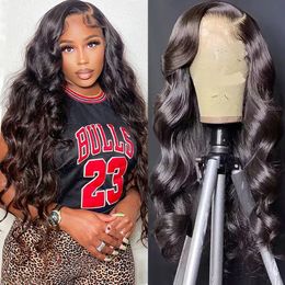 13x6 HD Lace Frontal Human Hair Wigs Body Wave Pre Plucked 13x4 Lace Front Wig Transparent Women