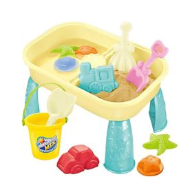 16 pieces of childrens beach and water table beach sandbox table with beach water toy sensor game table 240429