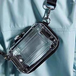 Cosmetic Bags Female Crossbaody Bag Transparent Pc Design Suitcase Zipper Shoulder Messenger Wash Mini Make Up