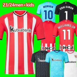 Bilbao Home Away WILLIAMS Football shirt RAUL GARCIA VILLALIBRE Jersey Sancet GK Football Kids kit23 24 Club Soccer Jerseys BERENGUER2023 2024 MUNIAIN Athletic