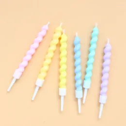 Party Supplies 6Pcs Colourful Birthday Wedding Cake Candles Safe Flames Dessert Decoration Candle Kids Decor