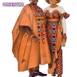 Ethnic Clothing 2 Pcs African Matching Clothes For Wedding Men Women Dashiki And Dress Robe Africaine Traditional WYQ789
