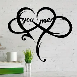 Decorative Figurines Cute Heart-shaped Metal Wall Decor-perfect Family "You And Me"