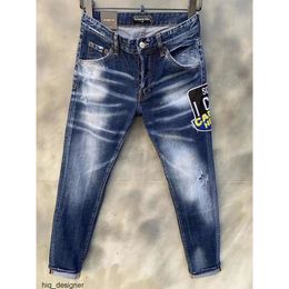 Men's Jeans Classic Fashion Man Hip Hop Rock Moto Mens Casual Design Ripped Distressed Skinny Denim Biker 6945 dsquares dsqureditys 2 dsquards D17D