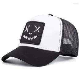 Berets 2024 Summer Breathable Baseball Caps For Men Trucker Hat Fashion Joker Embroidery Snapback Hats Outdoor Travel Golf Cap Male