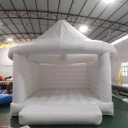 Giant 5x4m white tent Inflatable Wedding jumping bouncy house castle Party Princess Weddings Bouncing trampoline On sale send by ship 60 days-01
