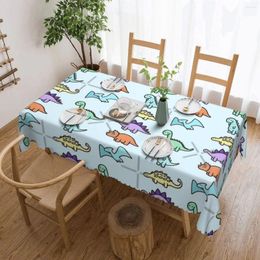 Table Cloth Cute Dinos Tablecloth 54x72in Wrinkle Resistant Decorative Border Festive Decor