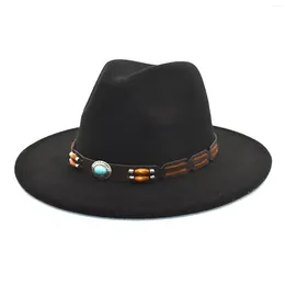 Berets Hiking Hat Ladies Adults Unisex Retro Western Cowboy Riding Leather Belt Wide Cap Straw Party Costume Gorras Para Mujer