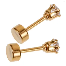 Stud Earrings For Girls Earring Gold Plated Men And Women Orrous Stainless Steel Metal