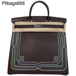Tote Bags Hac 40cm Handbags Designer Bag Handmade Chinachic Embroidery Paris Catwalk Hand Sewn Wax Thread Large Platinum Mens Capacity