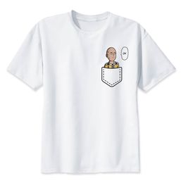 one punch man saitama t shirt men Summer japanese anime funny print T Shirt boy short sleeve with white Colour Fashion Top Tees3583249