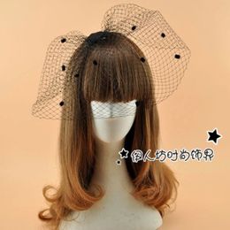 Black Retro Audrey Hepburn Bridal Hair Accessories Birdcage Cute Wedding Party Veil Dot Bridal Accessories Wholesale 261r