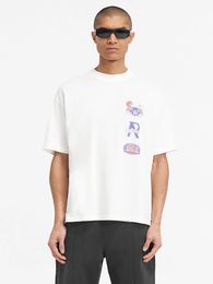 Men's t shirts summer designerprinted letter embroidered ins high street retro loose fitting short sleeved T-shirt