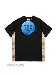 AA Bbury High Quality T Shrits Mens Womens Summer New Printed Tees Special Summer New Short T-shirt for Women 2024 New Side Plaid