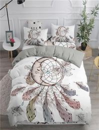 ZEIMON Bohemian Series 3D Dream Catcher Moon Bedding Set Home Decor Microfiber Bedspread Pillowcase Queen King Size Bed Sets LJ2015309717