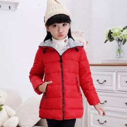 Down Coat Children's Clothing Winter Girls Wadded Jacket Medium-long Child Thickening Cotton-padded Coats Outerwear Parkas