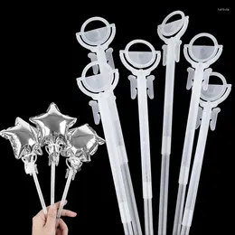 Party Decoration 10pcs 27cm Wedding Balloon Holder Stick Foil Confetti Rods With Cup For Birthday Decor Ballon Accessories