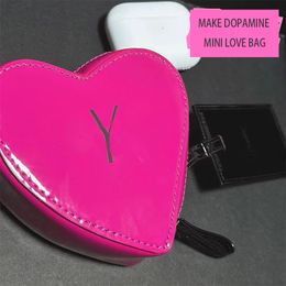 Cosmetic Designer Bag Bag Ladies Pink Handbag Clutch Fashion Trend mini Dopamine Love Bag