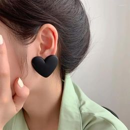 Stud Earrings 2024 Eardrop For Women Candy Heart Ear Circle Macaron Colour Accessories Cute Charm Nails Party Gift 925 Silver