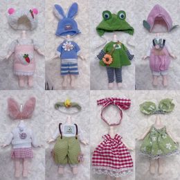 16cm Bjd Doll Clothes Highend Dress Up Can Fashion Skirt Suit Gifts for Children DIY Girls Toys 240516