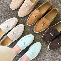 Dress Shoes Summer walk Woman Flat Heel Casual shoe man tasman loafers Luxury walkman suede dress Designer shoe moccasin slip on Outdoor run shoe low top sneakers Leat