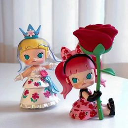 Blind box Molly Mika Ninagawa Flower Instant Dreaming Series Blind Box Red Rose Little Devil Mysterious Box Action Figures Toys Girl Gift Y240517