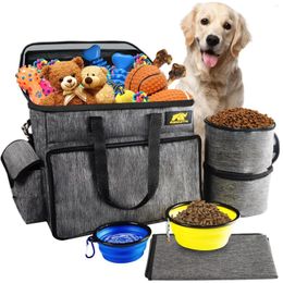 Dog Carrier 5 PCS/Carton RTS-QSP216 Car Travel Bag - Pet For Supplies Kit With 2 Food Containers