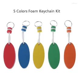 Keychains Fast Reach For Creative Foam Floating Keychain 5 Colours Oval Key Ring Car Keyring Charm Fashion Jewellery Decor Gift