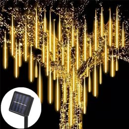 Solar Led Light Outdoor Meteor Shower Rain Lights Waterproof Garden Decor Street Garland Year Christmas Decoration 240510