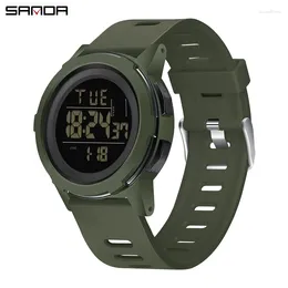 Wristwatches SANDA Fashion Top Style Digital Watch Men Waterproof Sport Watches Boy Girl LED Electronic Relogio Masculino