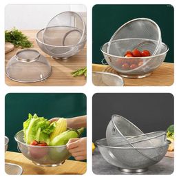 Mugs Rice Sieve Stainless Steel Colander Fine Mesh Strainer Sifter Filter Strainers Kitchen