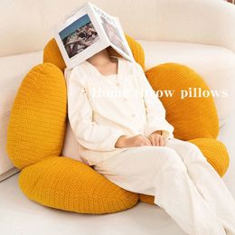 Large Size 120cm Floor Cushion Sit on Bedroom Bedside Foot Pillow Girls Heart Hanging Basket Round Petal Flower Backrest Chair 240508