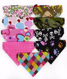 20Pcs Cute Lovely Pet Dog Canvas Scarf Collar Adjustable Puppy Triangle Bandana High Quality Pet Cat Tie Collar XSXL1357931