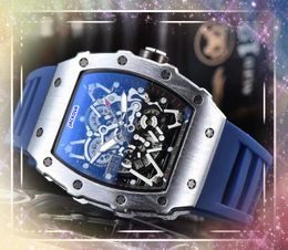 Famous Luxury Mens Flowers Skeleton Designer Watches Sports City Dweller Clock Colorful Silicone Man Trend Popular Quartz Wristwatches feature christmas gifts