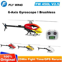 FLYWING FW450 V25 6CH RC Helicopter FW450L FBL Gyro H1GPS Flight Controller RTF Brushless Motor h1 rtr helicopter 240516