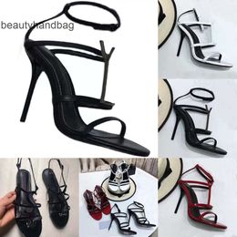 YS yslheels Y-Shaped Box 2023 With Saint cassandra bamboo Ankle Strap Sandals designer women Opyum Pumps Shoes Patent leather high heels Sexy SL hi UN